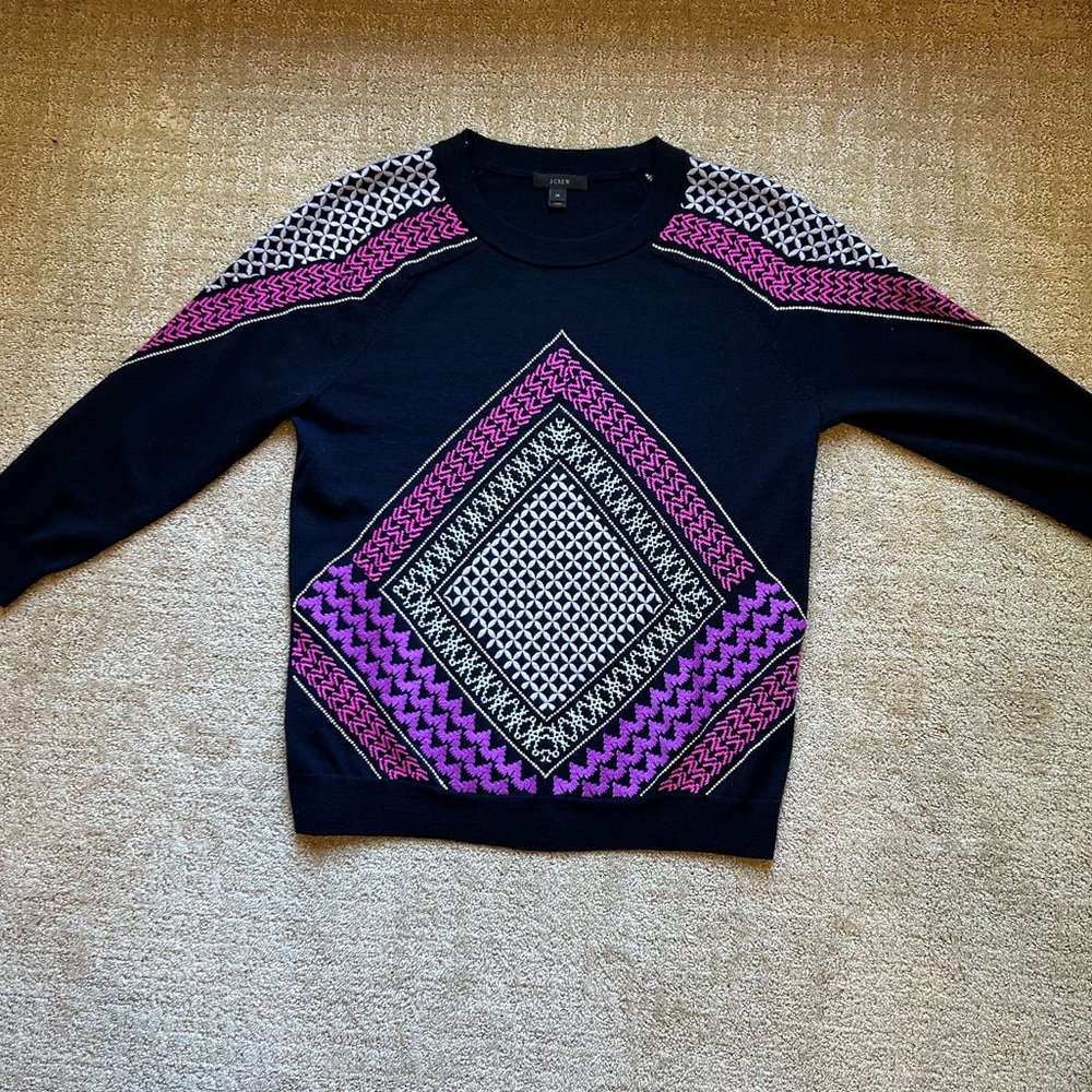 J. Crew Quarter Sleeve Knit Sweater